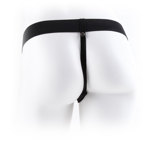CAVO STRAP-ON CON VIBRAZIONE E TESTICOLI 7 &quot; FETISH FANTASY SERIE BIANCO