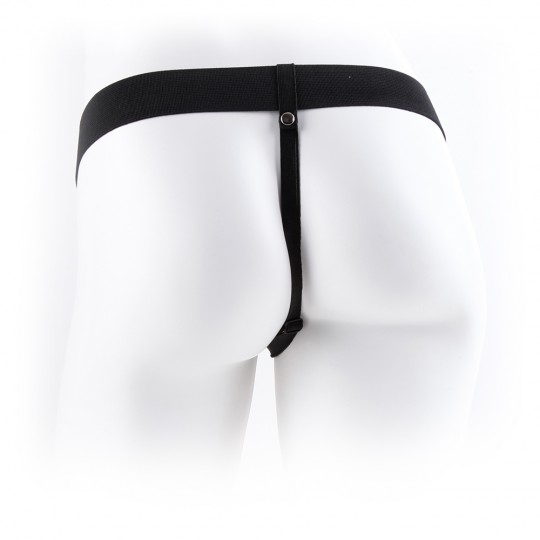 CAVO STRAP-ON CON VIBRAZIONE E TESTICOLI 9 " FETISH FANTASY SERIE BIANCO