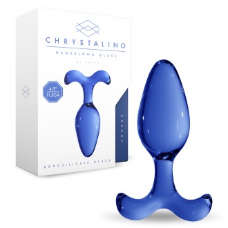 DILDO DI VETRO EXPERT CHRYSTALINO BLU