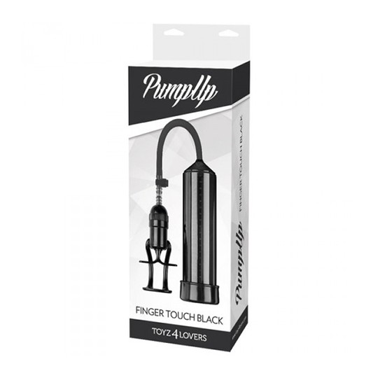 BOMBA PARA O PÉNIS COM RÉGUA FINGER TOUCH PRETA