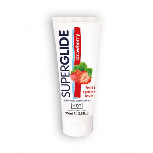 HOT™ SUPERGLIDE EDIBLE LUBRICANT STRAWBERRY 75ML