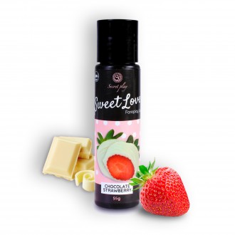 SWEET LOVE STRAWBERRY AND WHITE CHOCOLATE FLAVOURED LUBRICANT GEL SECRET PLAY 60ML
