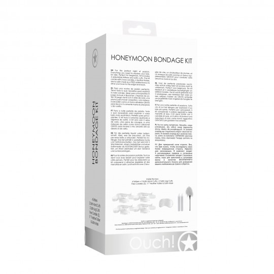 KIT DE RESTRIÇÃO HONEYMOON BONDAGE KIT OUCH! BRANCO