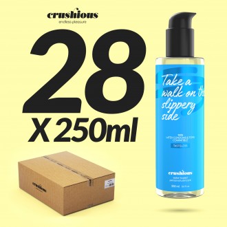 PACK DE 28 LUBRICANTES CRUSHIOUS DE BASE AGUA 250 ML