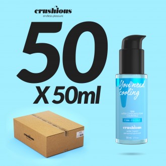 PACK DE 50 LUBRIFICANTES COM EFEITO FRIO 50 ML CRUSHIOUS