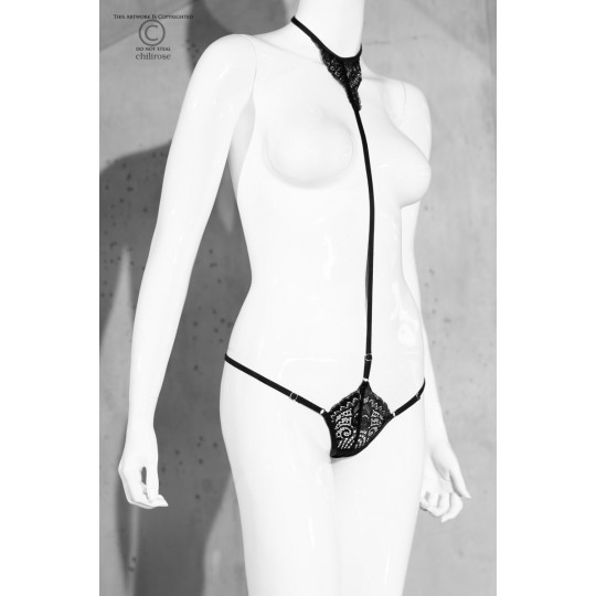 INTIMO PERIZOMA CON GIROCOLLO CR-4385 NERO