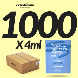 PACK DE 1000 SAQUETAS DE LUBRIFICANTE À BASE DE ÁGUA 4 ML CRUSHIOUS