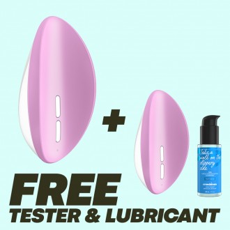 EXCLUSIVE OVO PACK S2 RECHARGEABLE STIMULATOR PINK WITH FREE TESTER AND CRUSHIOUS WATERBASED LUBRICANT 50ML