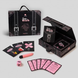GIOCO SESSO SULLA SPIAGGIA KIT DA VIAGGIO ES-EN-DE-FR-NL-EN GIOCO SEGRETO
