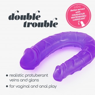 PACK OF 24 DOUBLE TROUBLE DOUBLE HEAD DILDO CRUSHIOUS PURPLE