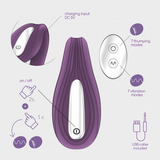 VIBROMASSEUR RECHARGEABLE AVEC TÉLÉCOMMANDE PLEASURISER ET LUBRIFIANT À BASE D’EAU CRUSHIOUS GRATUIT