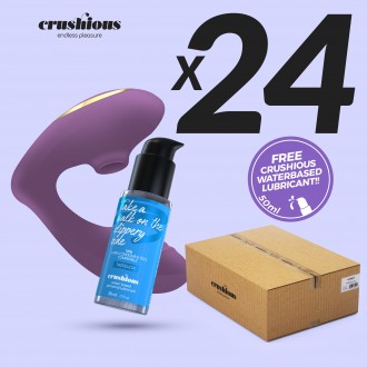 PACK DE 24 ESTIMULADOR RECARREGÁVEL MOANSTAR COM OFERTA DE LUBRIFICANTE À BASE DE ÁGUA CRUSHIOUS