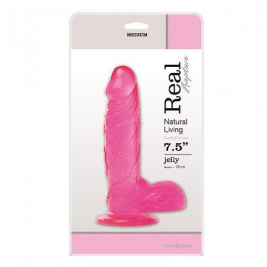 REAL RAPTURE EARTH FLAVOUR DILDO 7.5&#039;&#039; PINK
