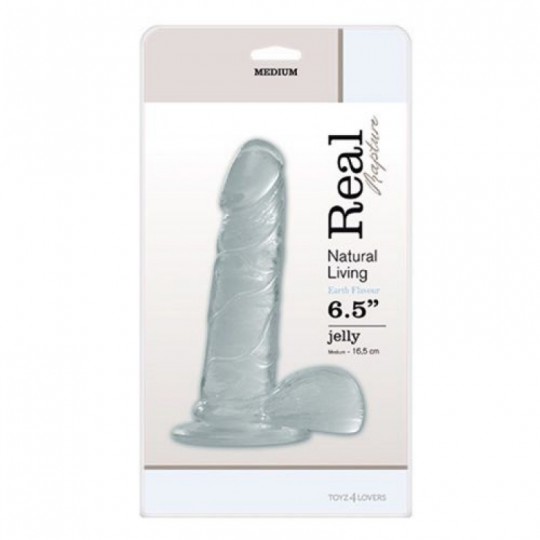 DILDO REAL RAPTURE EARTH FLAVOUR 6.5&#039;&#039; TRANSPARENTE