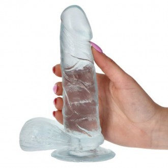 REAL RAPTURE EARTH FLAVOUR DILDO 6.5'' CLEAR