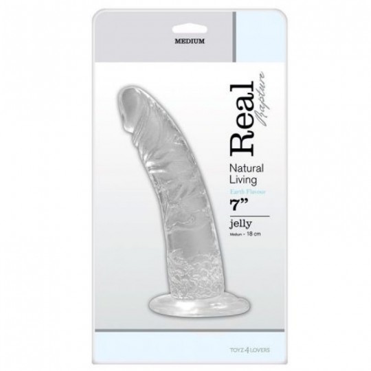 REAL RAPTURE EARTH FLAVOUR DILDO 7&#039;&#039; CLEAR