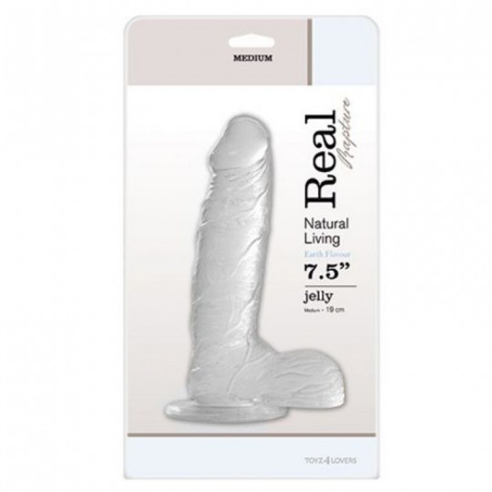 REAL RAPTURE EARTH FLAVOUR DILDO 7.5&#039;&#039; CLEAR