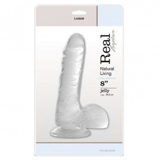 REAL RAPTURE FIRE PASSION DILDO 8&#039;&#039; CLEAR