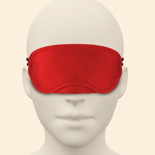 2 SATIN BLINDFOLDS CRUSHIOUS BLACK &amp; RED