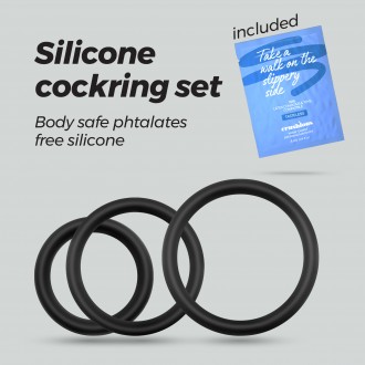 BANDOLEROS CONJUNTO DE ANÉIS DE SILICONE PARA O PÉNIS CRUSHIOUS