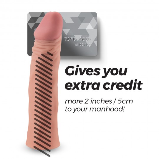 MANICOTTO DEL PENE REALISTICO CON ESTENSIONE 2 " IL MASCHIO CRUSHIOUS