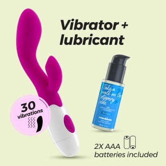 CHERIE CLITORIDE STIMOLATORE VIBRATORE + CRUSHIOUS LUBRIFICANTE A BASE D'ACQUA