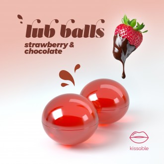 LUB BALLS STRAWBERRY & CHOCOLATE FLAVOURED LUBRICATING BALLS CRUSHIOUS