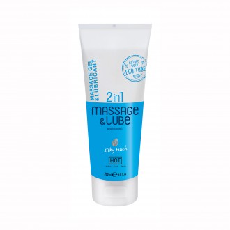 MASSAGGIO GEL E LUBRIFICANTE 2IN1 A BASE D'ACQUA TOCCO SERICO CALDO 200 ML