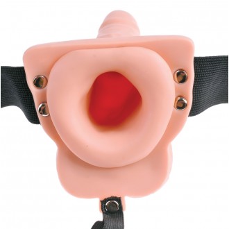 6" HOLLOW RECHARGEABLE STRAP-ON WITH REMOTE FETISH FANTASY SERIES