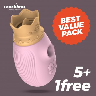 PACK 5 +1 FREE CRUSHIOUS MONARCH CLITORAL STIMULATOR PINK