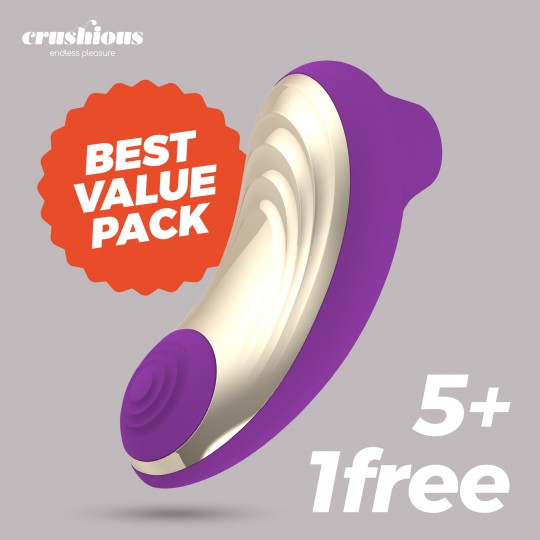 PACK 5 + 1 STIMOLATORE DEL CLITORIDE SUPERNOVA CRUSHIOUS VIOLA