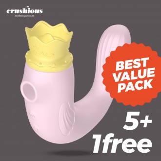 PACK 5 + 1 FREE CRUSHIOUS HIRI TRIPLE STIMULATOR PINK