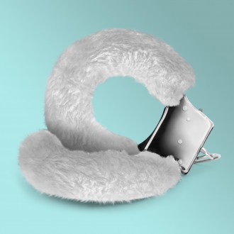 LOVE CUFFS FURRY HANDCUFFS CRUSHIOUS WHITE