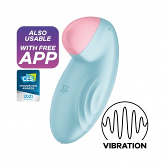 SATISFYER TROPICAL TIP CONNECT APP STIMULATOR BLUE