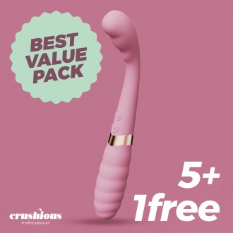 5 + 1 FREE CRUSHIOUS PIXIE DUAL VIBRATOR