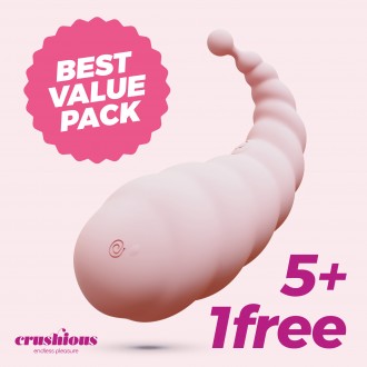 5 + 1 GRATUIT COCOON ŒUF VIBRANT RECHARGEABLE AVEC TÉLÉCOMMANDE SANS FIL CRUSHIOUS ROSE