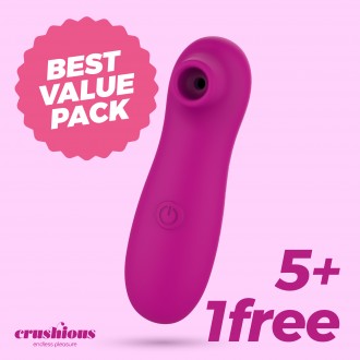 5 + 1 FREE CRUSHIOUS NOOKIE RECHARGEABLE CLITORAL STIMULATOR