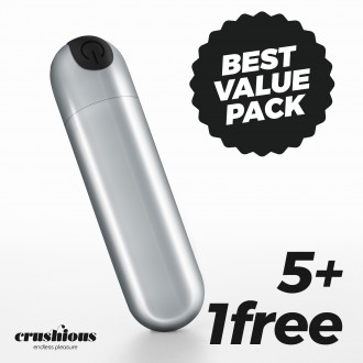 5 + 1 GRATUIT IMOAN BALLE VIBRANTE RECHARGEABLE ARGENT CRUSHIOUS