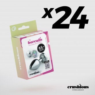 CONFEZIONE DA 24 BOREALIS PLUG ANALE MEDIO CON LED CRUSHIOUS