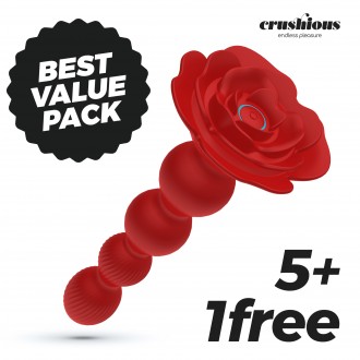 5 + 1 FREE CRUSHIOUS ROSALINE ROTATING ANAL PLUG WITH REMOTE CONTROL