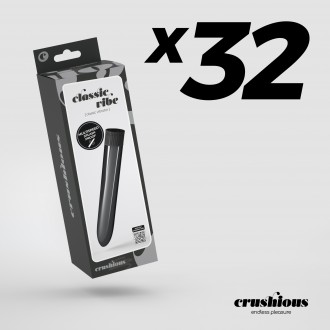 CONFEZIONE DA 32 VIBRATORI CLASSIC VIBE CRUSHIOUS NERO