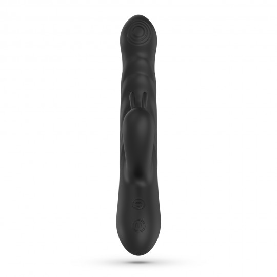 LAPIN VIBRADOR RECARREGÁVEL RABBIT COM IMPULSO PRETO CRUSHIOUS