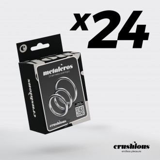 PACK DE 24 METALEROS ENSEMBLE DE 3 COCKRING EN MÉTAL CRUSHIOUS