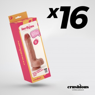 CONFEZIONE DA 16 DILDO INVITIKTUS 8,5 IN SILICONE LIQUIDO CRUSHIOUS COLOR CARNE