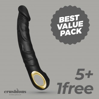 5 + 1 FREE CRUSHIOUS MAGNUS REALISTIC VIBRATOR BLACK