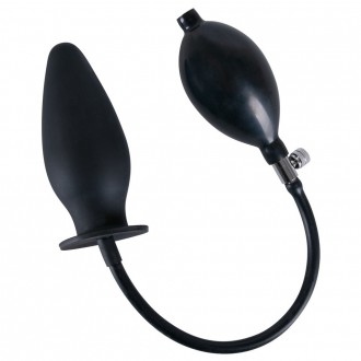 TRUE BLACK INFLATABLE DILDO BUTT PLUG