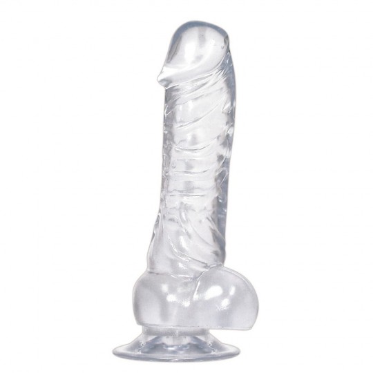 DILDO CON VENTOSA CRYSTAL CLEAR