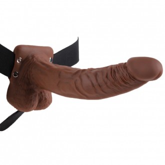 9" HOLLOW STRAP-ON WITH BALLS