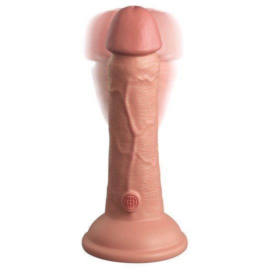 6" VIBRATING + DUAL DENSITY SILICONE COCK