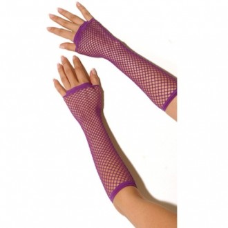 FISHNET GLOVES PURPLE